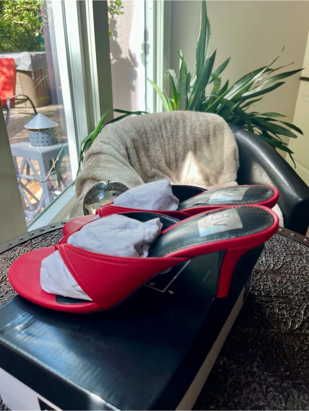 DV DOLCE VITA CLARITY RED SANDALS 7.5